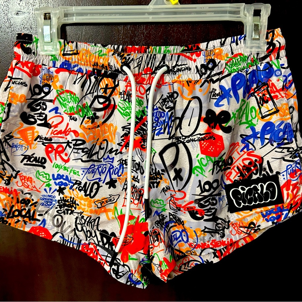 Picolo Graffiti Print Shorts